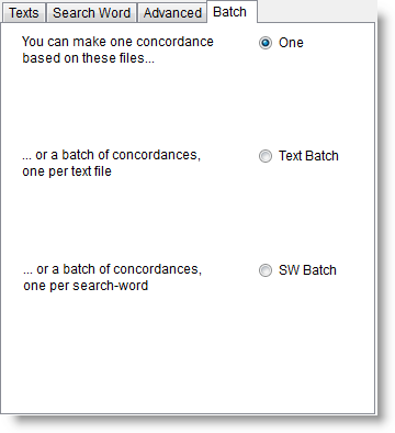 batch concordance dialogue