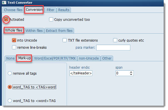 tag word from word_tag conversion