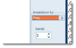 breakdown in 3 bands of freq