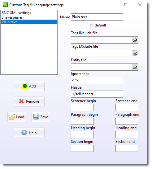 customising tag settings form